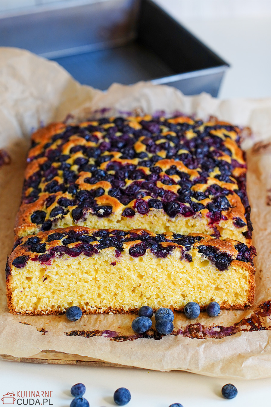 Ciasto na maślance z borówkami